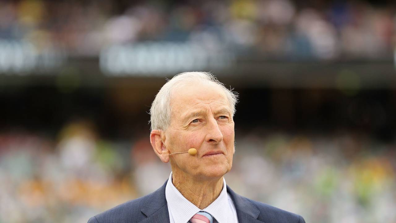 Bill Lawry looks on during the Boxing Day Test