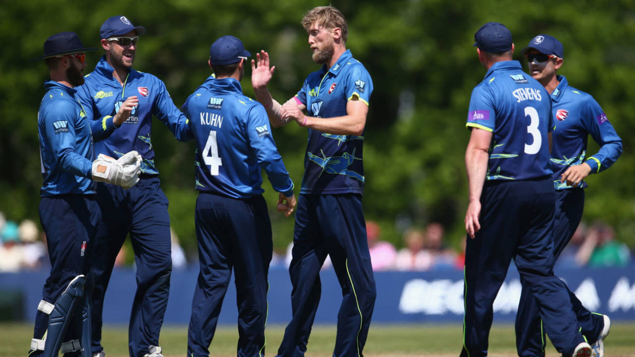 Calum Haggett was in the wickets, Middlesex v Kent, Royal London Cup, Radlett, May 20, 2018