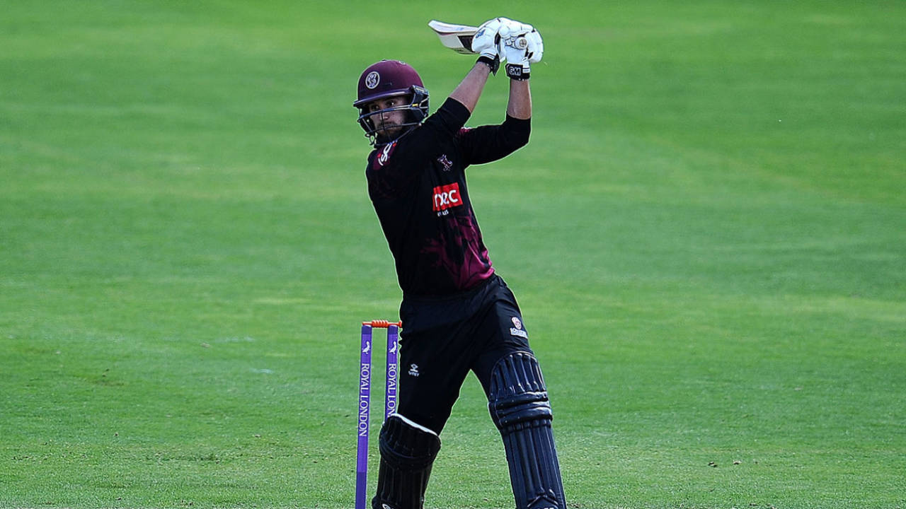 Lewis Gregory carves through the covers, Somerset v Middlesex, RL Cup, South Group, Taunton, May 27, 2018
