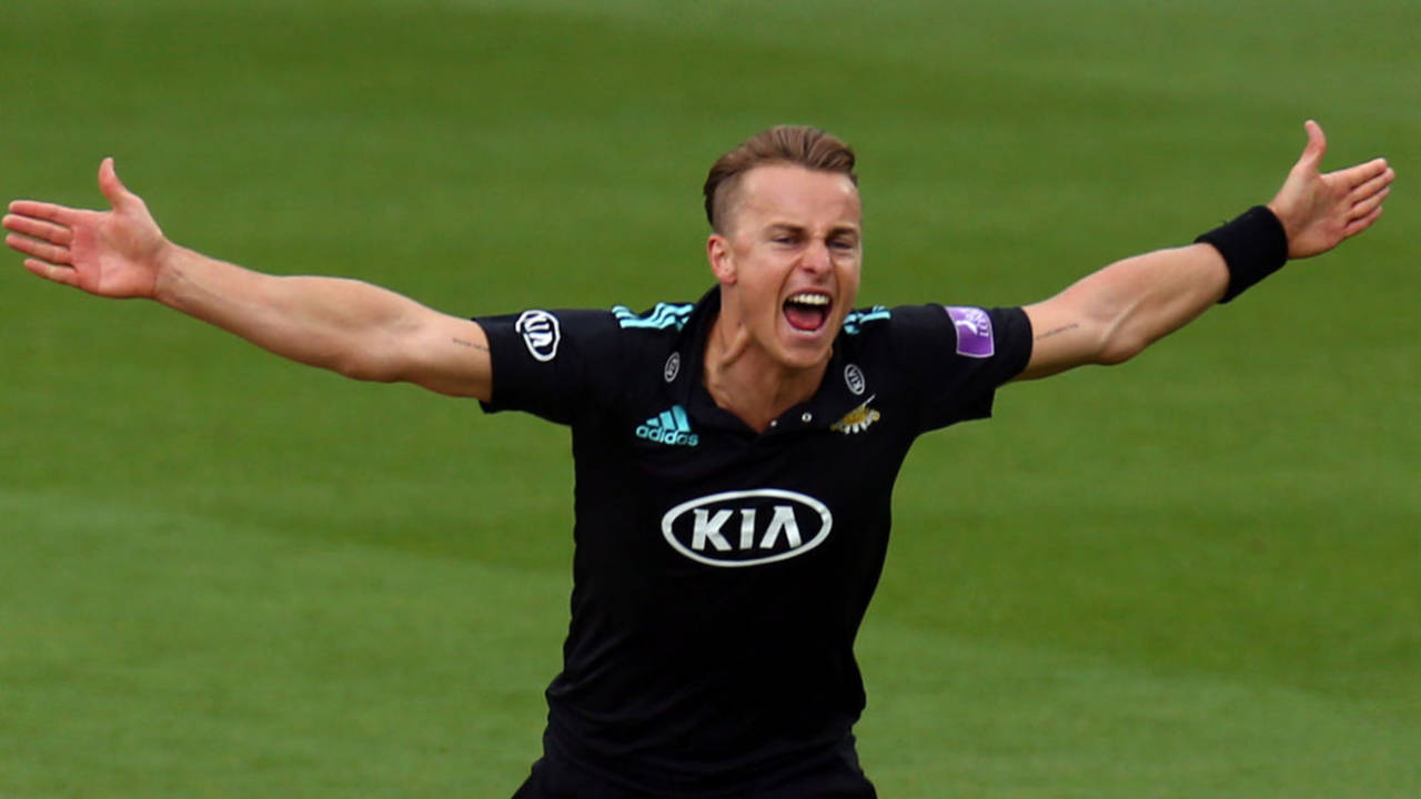 Tom Curran was in the wickets, Royal London Cup, Surrey v Essex, Chelmsford, May 4, 2018, 
