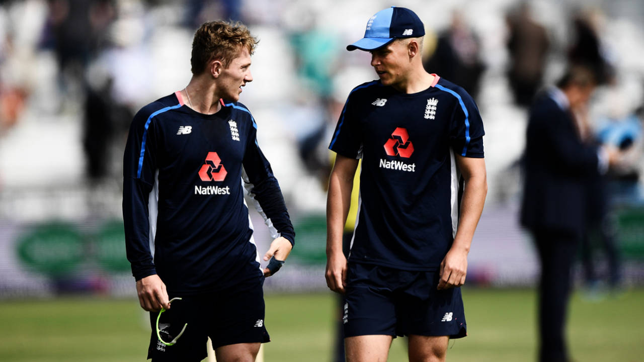 Dom Bess and Sam Curran chat before the start of the match, England v Pakistan, 2nd Test, Headingley, June 1, 2018