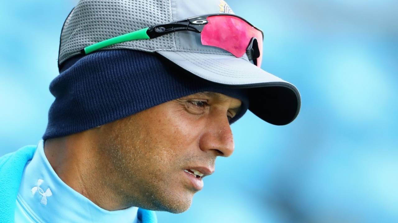Rahul Dravid watches the India A team play, ECB XI v India A, Tour match, Headingley, June 17, 2018