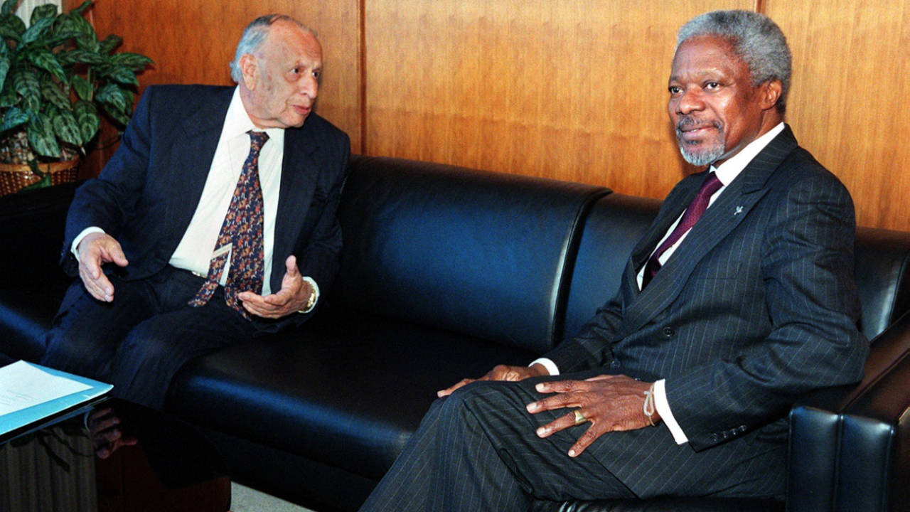 Jamsheed Marker with the then UN Secretary-General Kofi Annan, New York City, March 10, 1999