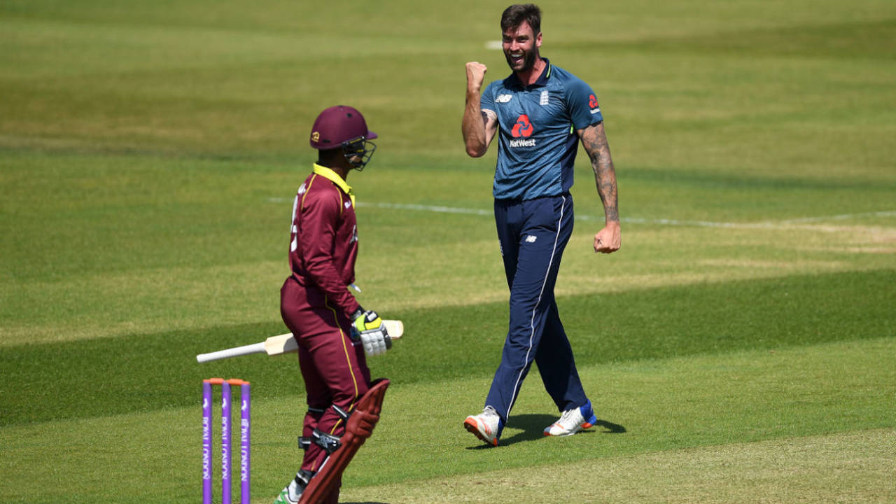 Reece Topley celebrates a wicket&nbsp;&nbsp;&bull;&nbsp;&nbsp;Getty Images