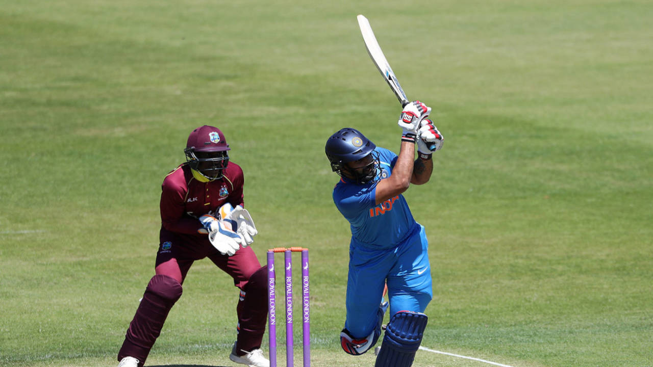 Hanuma Vihari dances down the pitch, India A v West Indies A, Tri-series, Wantage Road, June 29, 2018