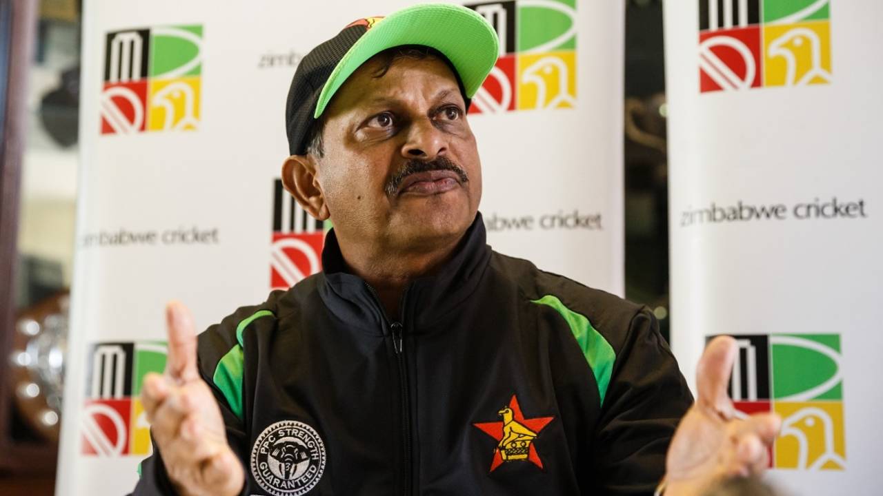 Lalchand Rajput speaks to the media, Harare, June 25, 2018