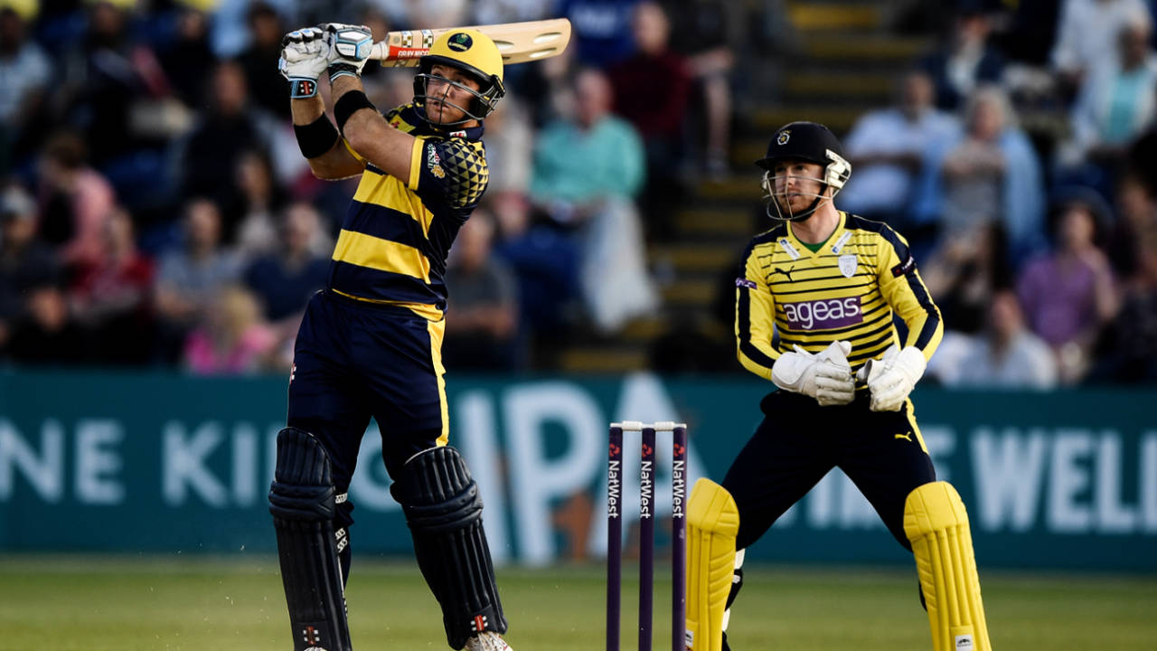 Colin Ingram goes big, Glamorgan v Hampshire, NatWest T20 Blast, Cardiff, June 3, 2016