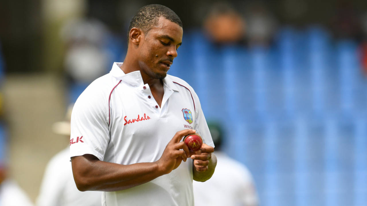 Shannon Gabriel prepares to bowl, West Indies v Bangladesh, 1st Test, North Sound, 1st day, July 4, 2018