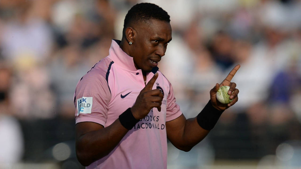 Dwayne Bravo adds to his collection of T20 shirts, Middlesex v Surrey, Vitality T20 Blast, Lord's, July 5, 2018