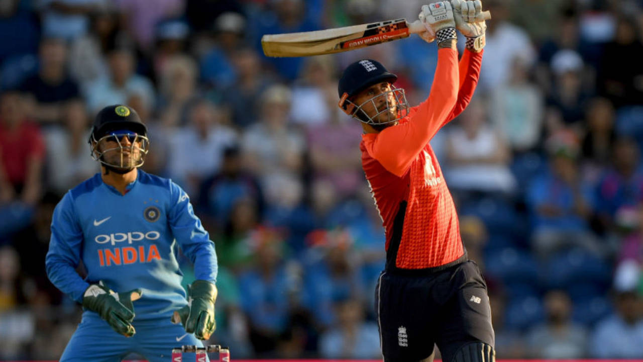 Alex Hales' unbeaten 58 not out steered England to victory, England v India, 2nd T20I, Cardiff, July 8, 2018