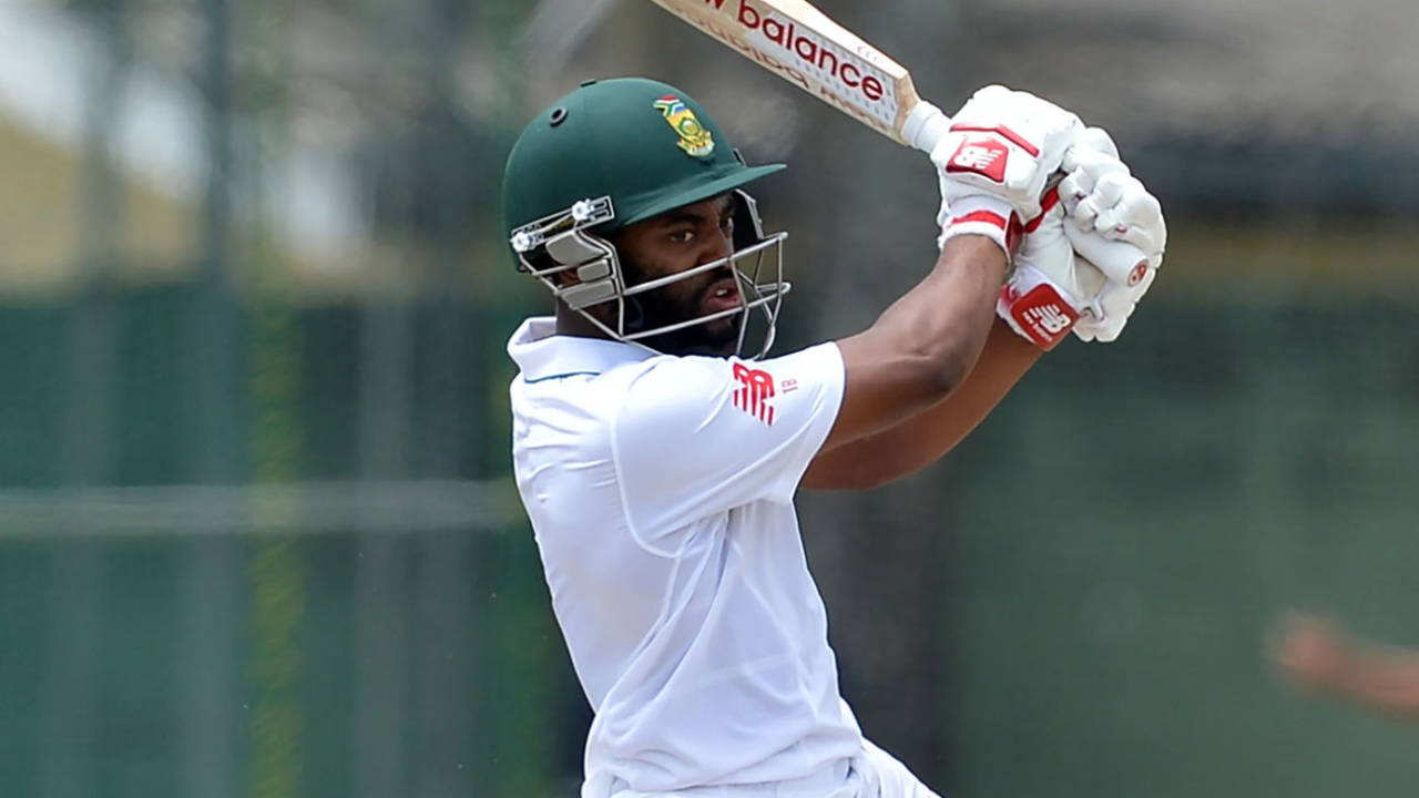 Temba Bavuma punches through the covers,  Sri Lanka Board XI v South Africans, P Sara Oval, 2nd day, July 8, 2018