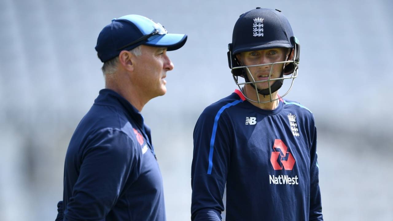 Graham Thorpe, pictured with Test captain Joe Root, will oversee the initial leg of the Ashes tour&nbsp;&nbsp;&bull;&nbsp;&nbsp;Getty Images