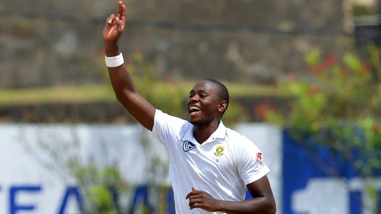 Kagiso Rabada celebrates a wicket&nbsp;&nbsp;&bull;&nbsp;&nbsp;AFP