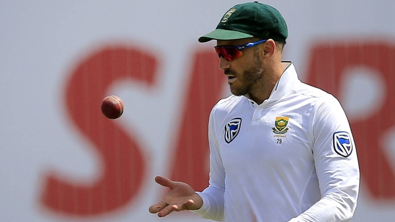 Faf du Plessis tosses the ball&nbsp;&nbsp;&bull;&nbsp;&nbsp;Associated Press