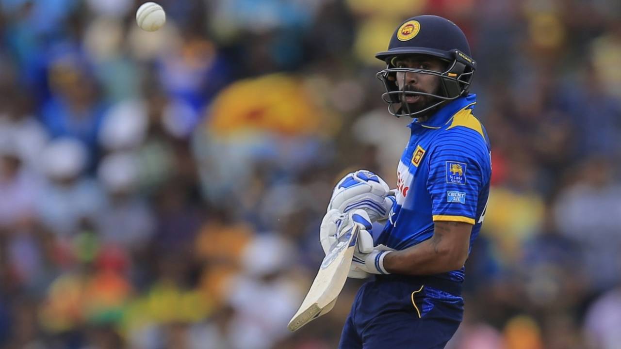Niroshan Dickwella ramps one to third man, Sri Lanka v South Africa, 2nd ODI, Dambulla, August 1, 2018