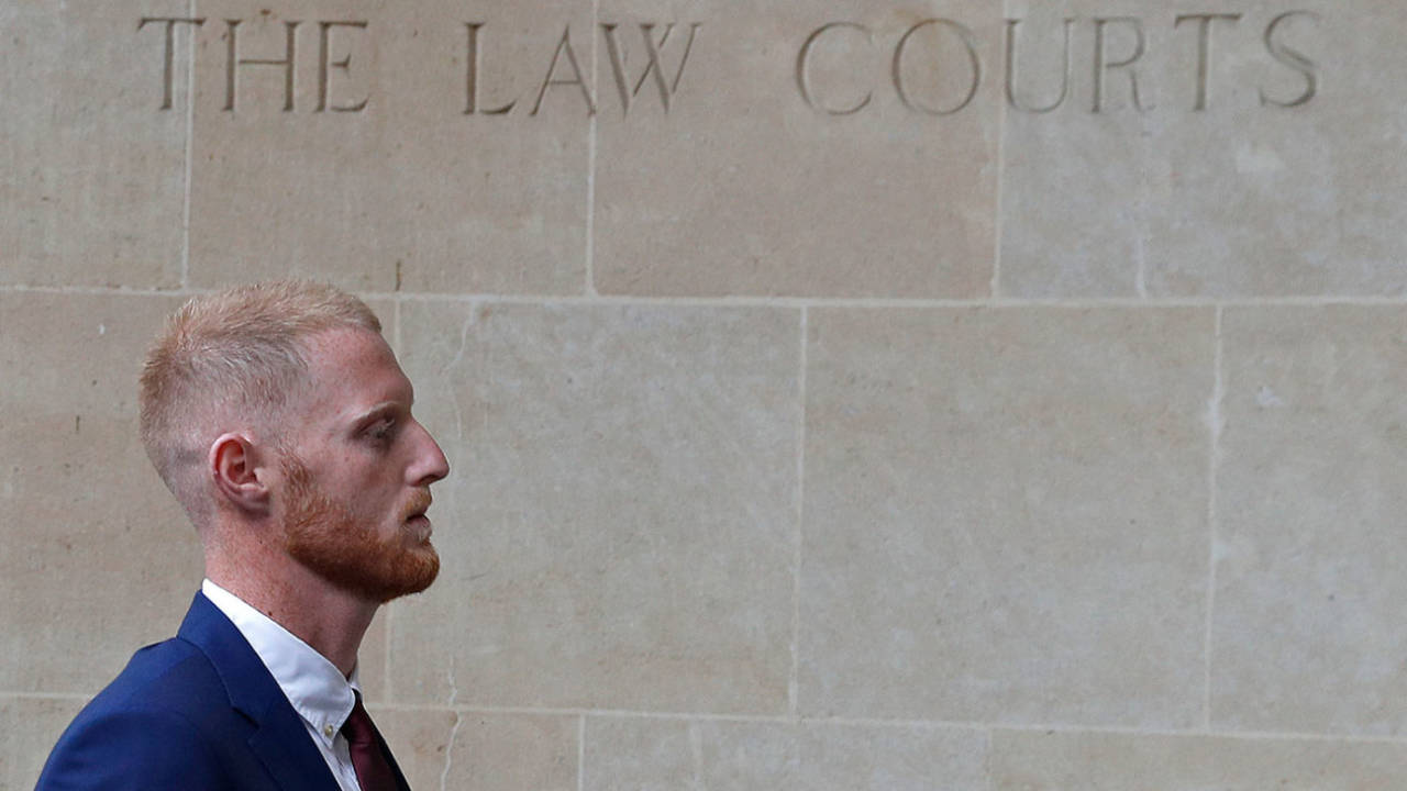 Ben Stokes arrives at Bristol Crown Court, August 6, 2018