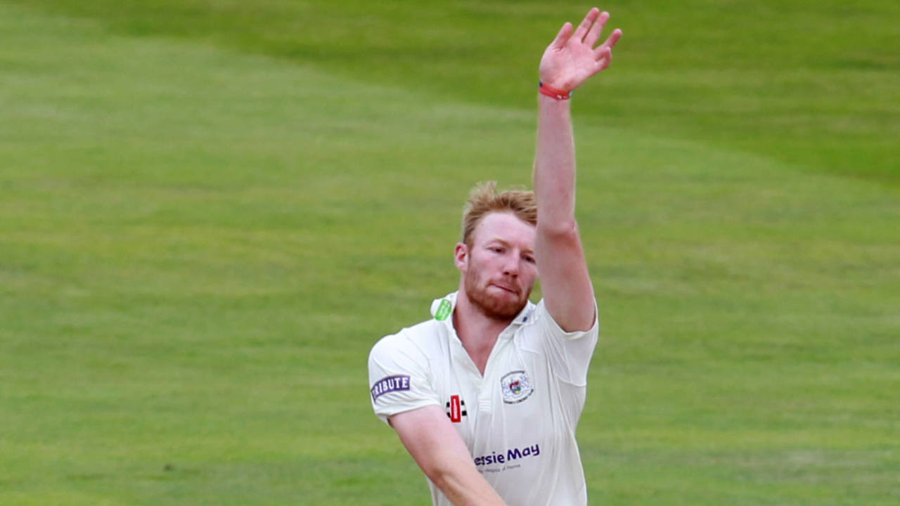 Liam Norwell in action, Northamptonshire v Gloucestershire, August 17, 2017