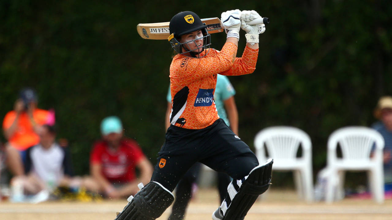 Tammy Beaumont goes through the off side, Surrey Stars v Southern Vipers, Kia Super League, Guildford, July 22, 2018