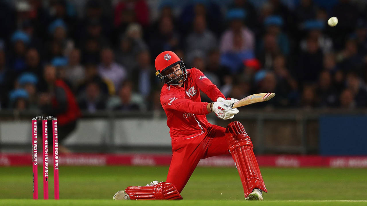 Aaron Lilley raced to a T20 career best, Yorkshire v Lancashire, T20 Blast, North Group, Headingley, August 9, 2018