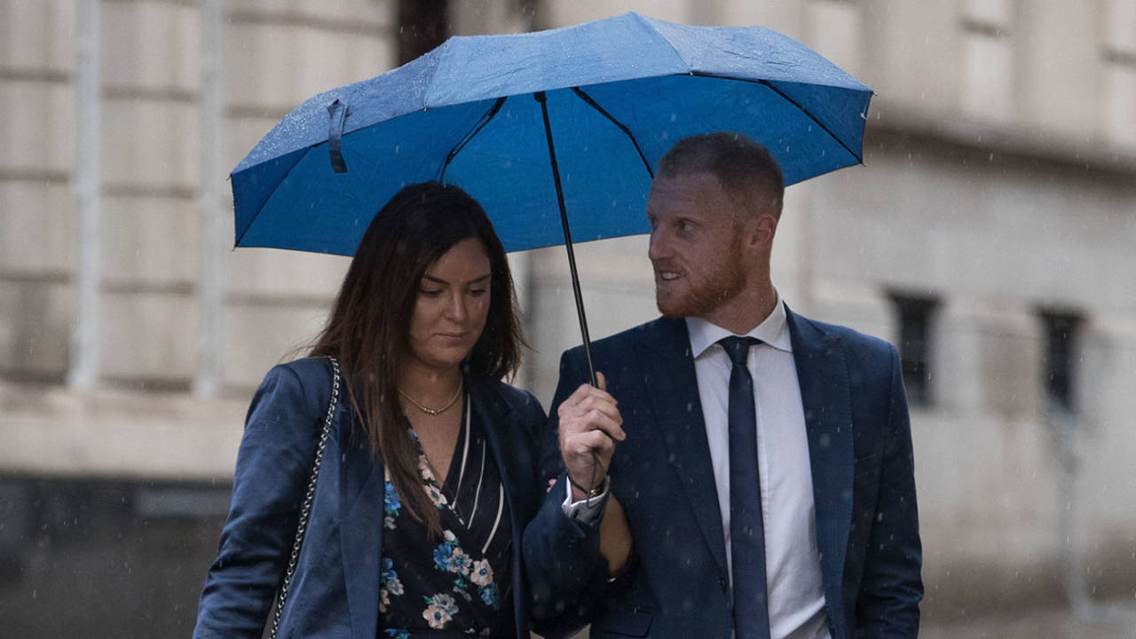 Ben Stokes arrives at court with his wife Clare&nbsp;&nbsp;&bull;&nbsp;&nbsp;PA Photos