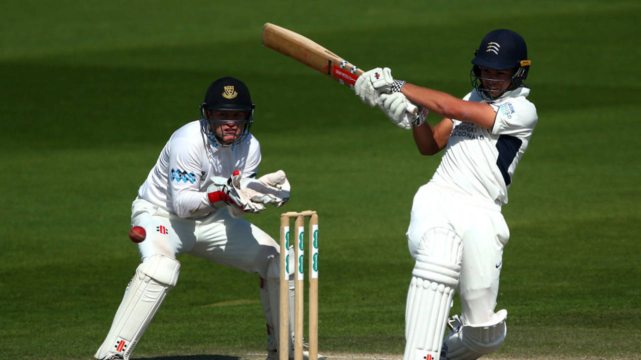 Max Holden pulls, Sussex v Middlesex, Specsavers Championship, Division Two, Hove, May 6, 2018