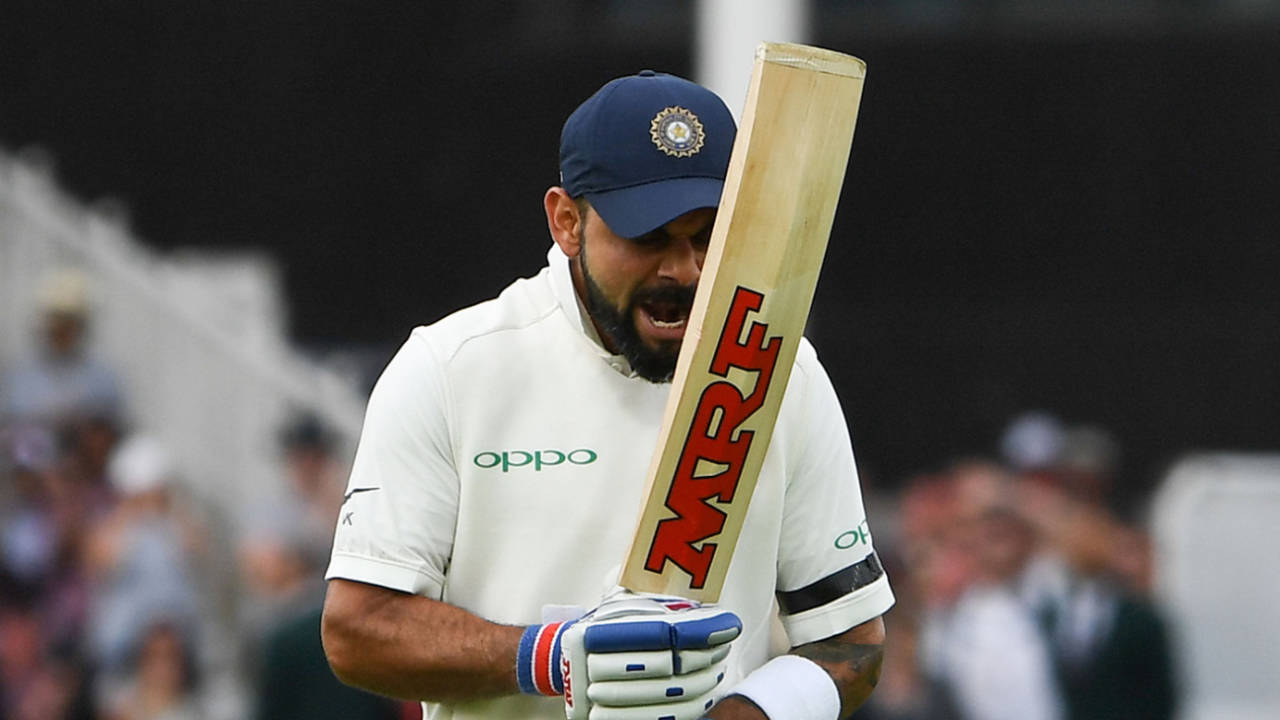 Virat Kohli reacts angrily after getting out, England v India, 3rd Test, Trent Bridge, 1st day, August 18, 2018