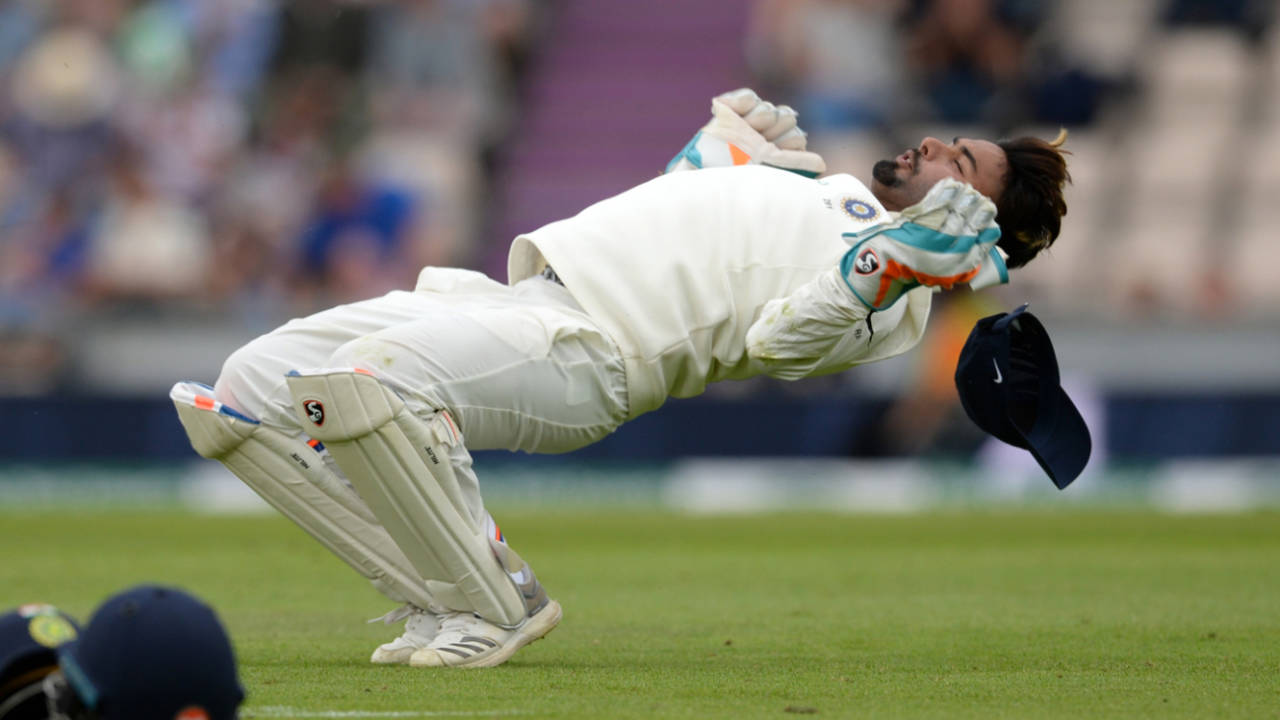 Rishabh Pant endured a difficult day behind the stumps, England v India, 4th Test, Ageas Bowl, 1st day, August 30, 2018