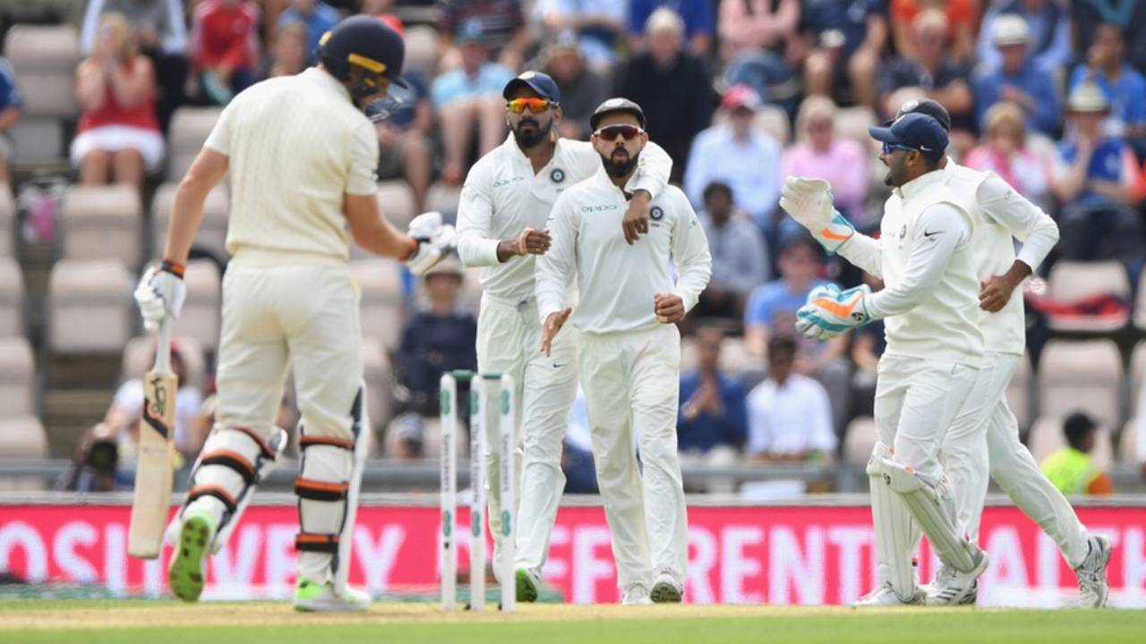 Virat Kohli held a sharp chance to remove Jos Buttler, England v India, 4th Test, Ageas Bowl, 1st day, August 30, 2018