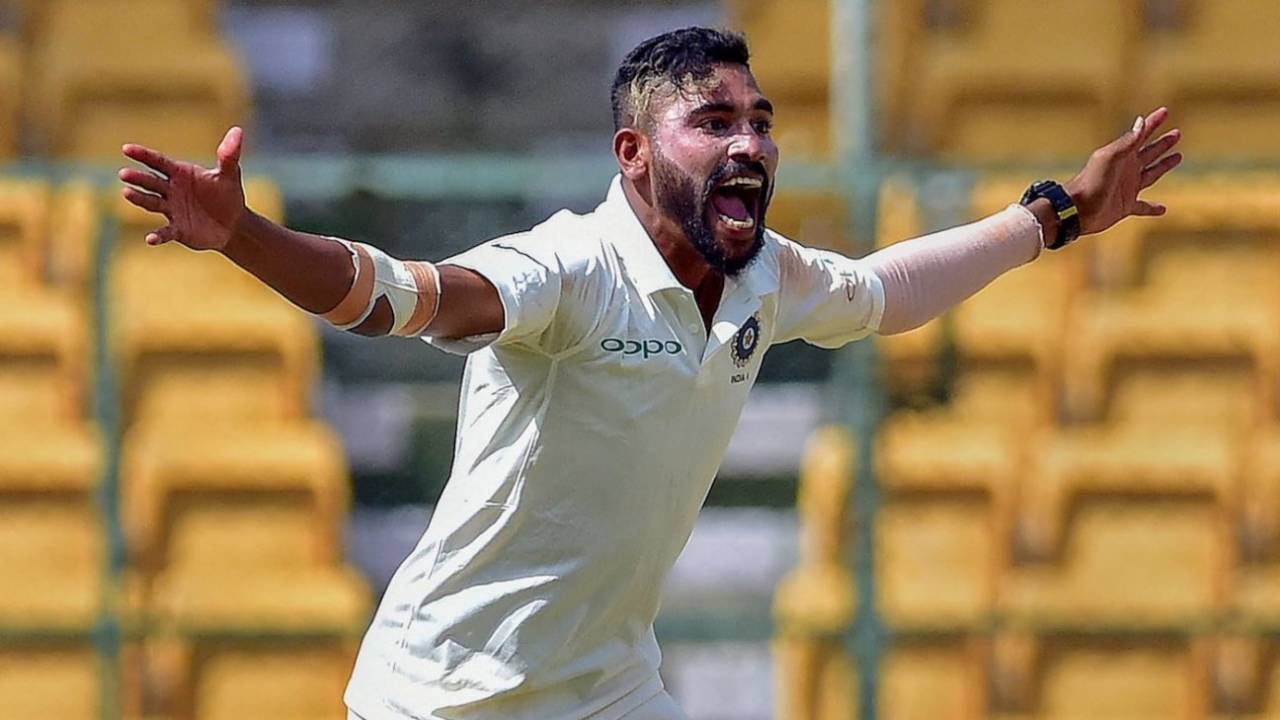 Mohammed Siraj goes up in an appeal, India v Australia, 1st unofficial Test, Bengaluru, 1st day, September 2, 2018