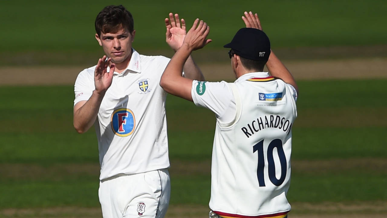 Matt Salisbury celebrates a wicket&nbsp;&nbsp;&bull;&nbsp;&nbsp;Getty Images