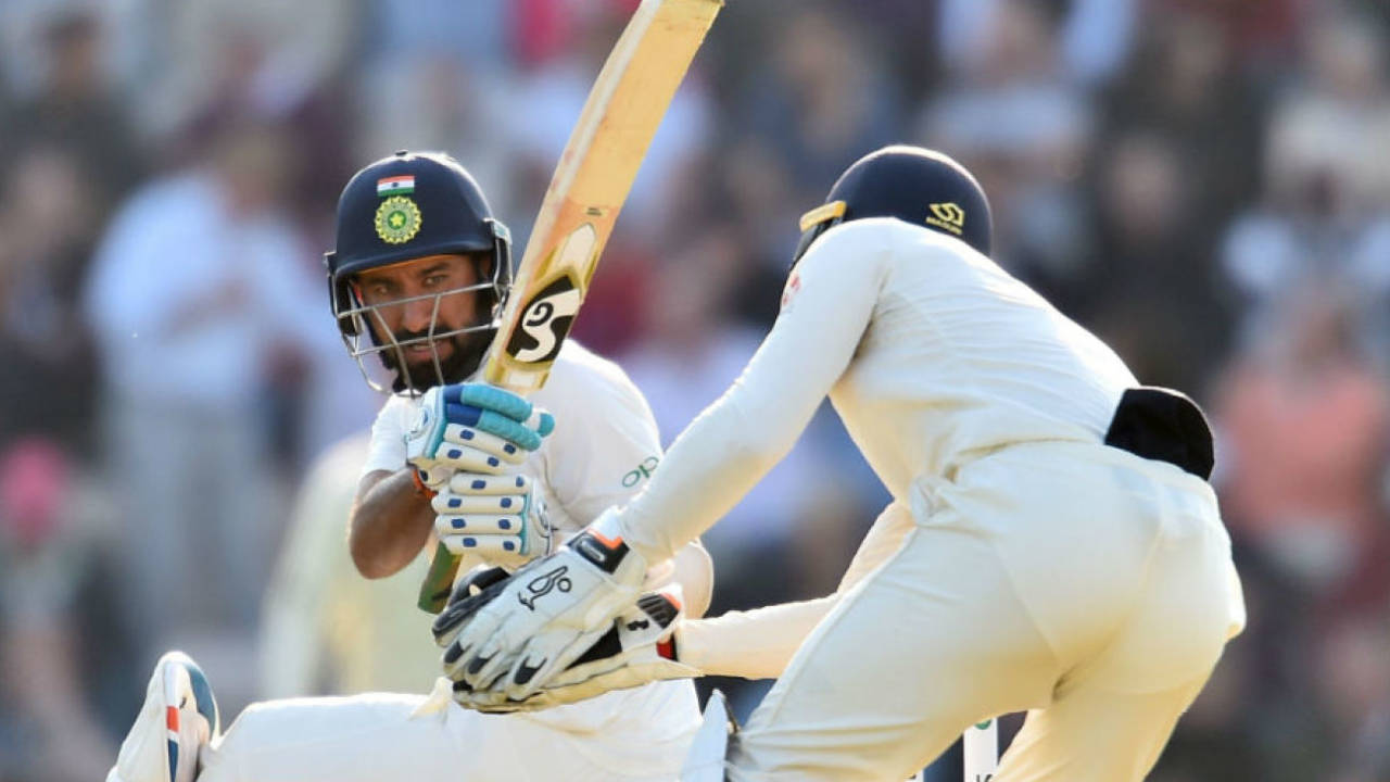 Cheteshwar Pujara plays a rare paddle sweep, India tour of England 2018