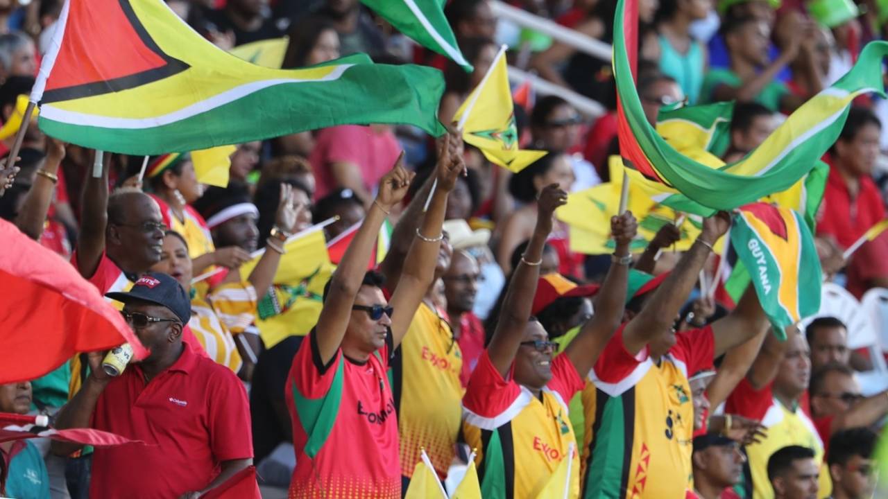 Guyana Amazon Warriors fans turned out in force, Guyana Amazon Warriors v Trinbago Knight Riders, CPL Final 2018, Tarouba, September 16, 2018
