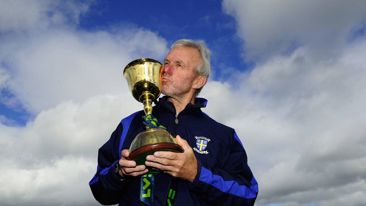 Geoff Cook with the County Championship trophy