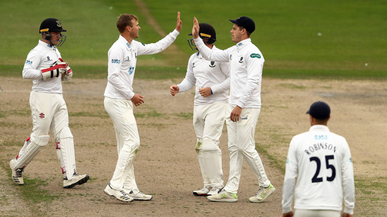 Danny Briggs celebrates a wicket&nbsp;&nbsp;&bull;&nbsp;&nbsp;Getty Images