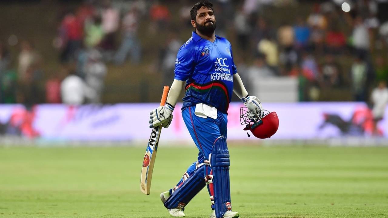 A disappointed Mohammad Shahzad walks back, Afghanistan v Bangladesh, 4th match, Super Four, Asia Cup 2018, Abu Dhabi, September 23, 2018