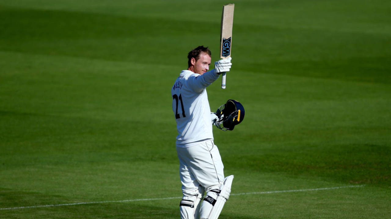 Tom Westley acknowledges the applause for his hundred&nbsp;&nbsp;&bull;&nbsp;&nbsp;Getty Images