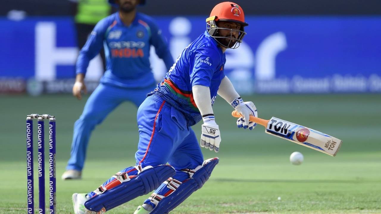 Mohammad Shahzad guides the ball to third man, Afghanistan v India, Asia Cup 2018, Dubai, September 25, 2018