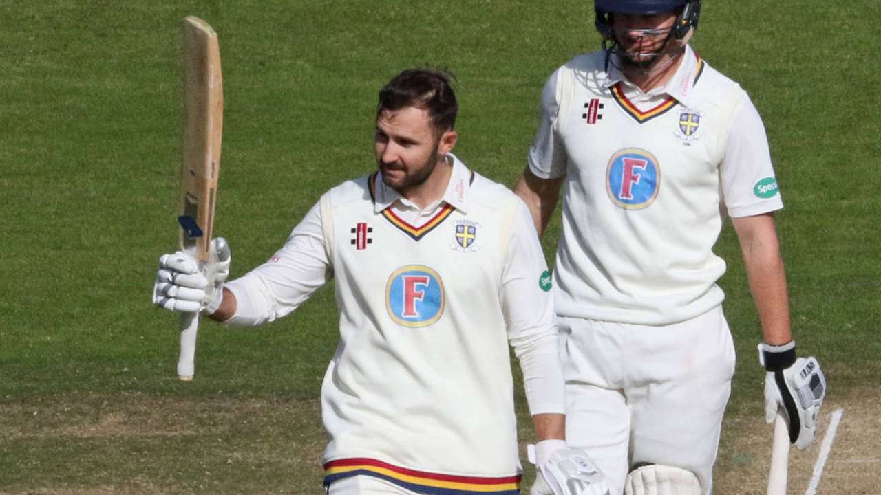 Gareth Harte reaches his century, Durham v Middlesex, County Championship, Division Two, September 25, 2018