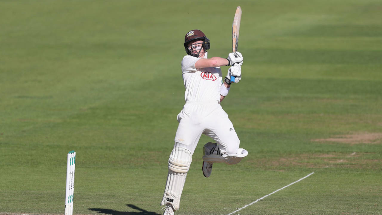 Ollie Pope cuts during his century, Surrey v Essex, County Championship, Division One, The Oval, September 26, 2018