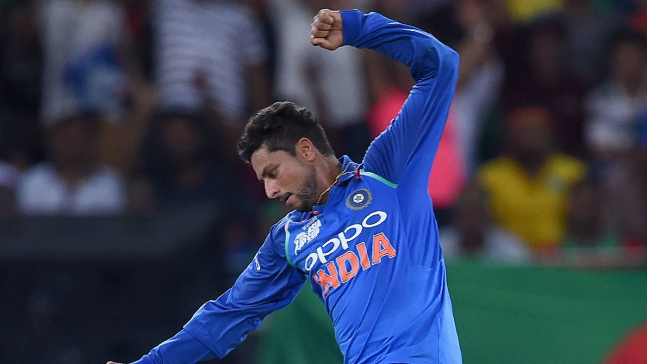 Kuldeep Yadav celebrates a wicket&nbsp;&nbsp;&bull;&nbsp;&nbsp;AFP