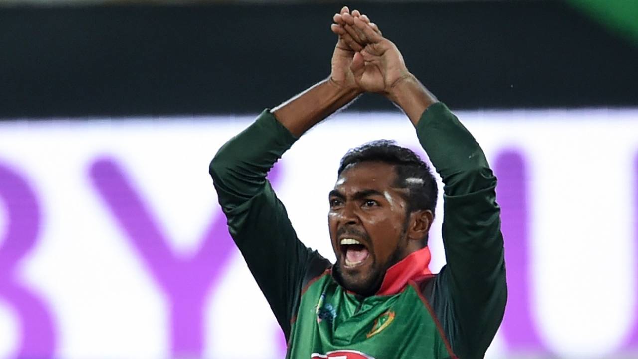 Nazmul Islam brings out the 'naagin' dance after getting Shikhar Dhawan out, Bangladesh v India, Asia Cup final, Dubai, September 28, 2018