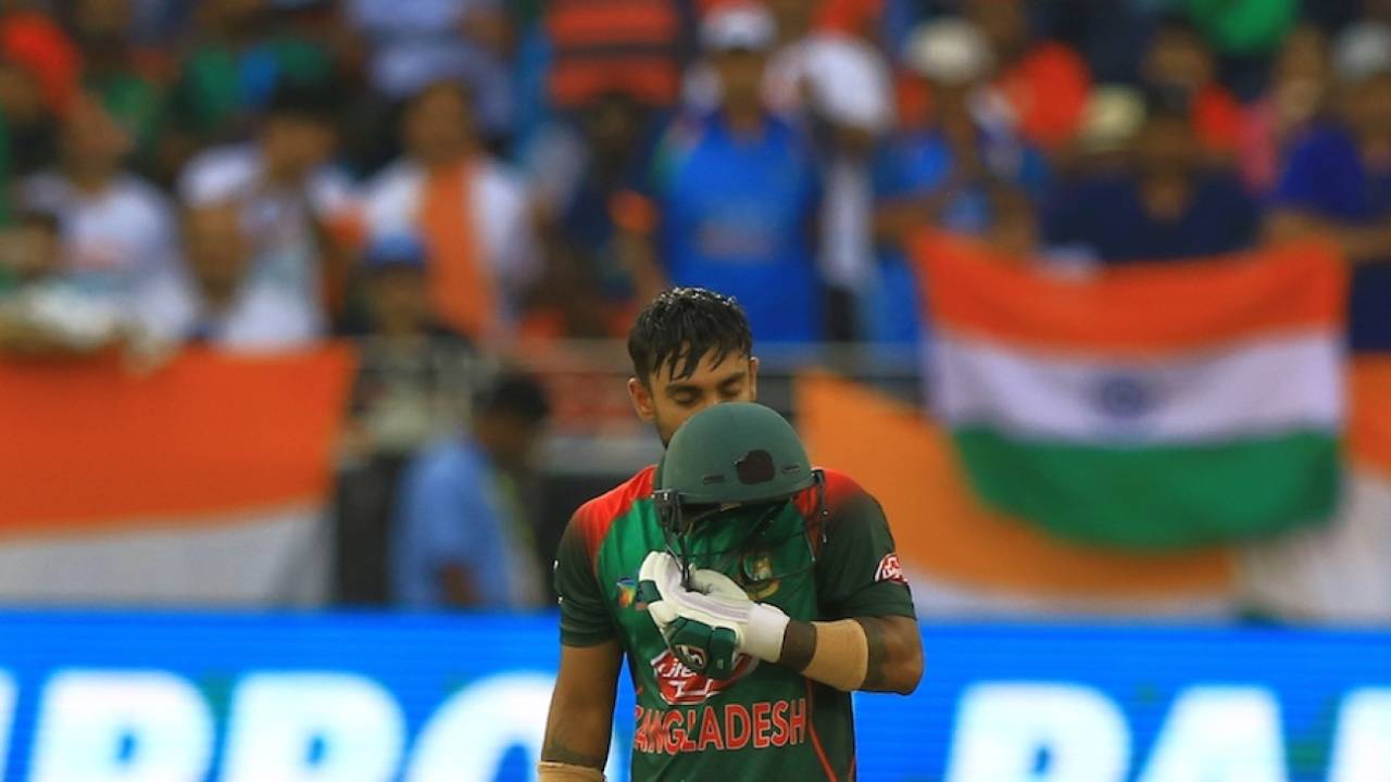 Liton Das' 121 overtook Mushfiqur Rahim's 117 as the highest individual score for Bangladesh against India in ODIs&nbsp;&nbsp;&bull;&nbsp;&nbsp;Getty Images