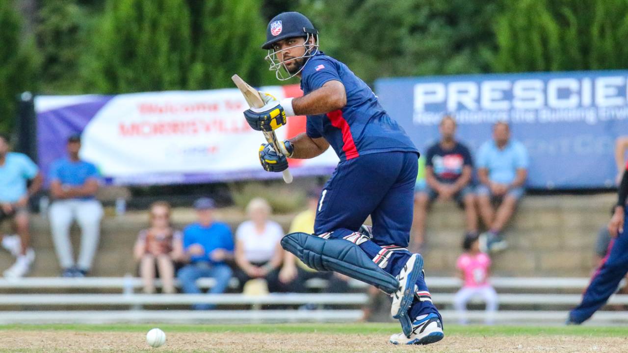 Sunny Sohal clips off his pads for a run behind square, USA v Panama, ICC World Twenty20 Americas Sub Regional Qualifier A, Morrisville, September 23, 2018