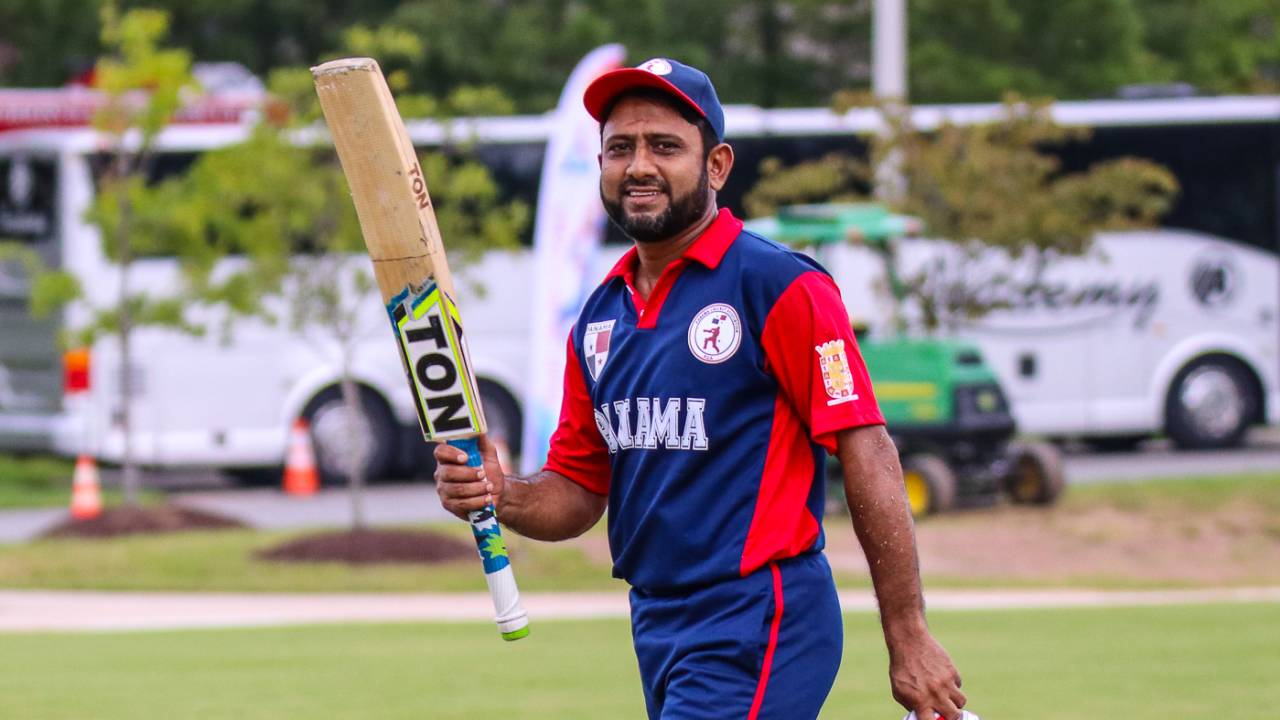 Soyab Chohan walks off after an unbeaten half-century, Belize v Panama, ICC World Twenty20 Americas Sub Regional Qualifier A, Morrisville, September 25, 2018