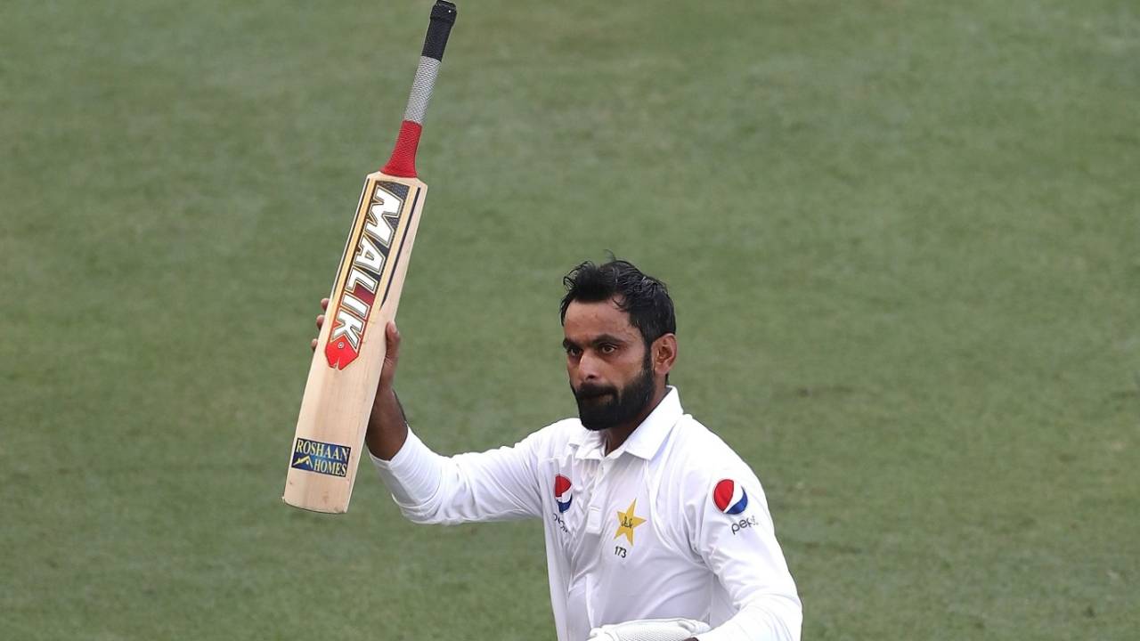 Mohammad Hafeez departs after scoring a hundred on return to the Test side&nbsp;&nbsp;&bull;&nbsp;&nbsp;Getty Images