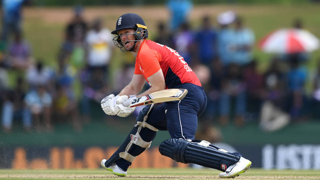 Eoin Morgan reverse-sweeps, Sri Lanka v England, 2nd ODI, Dambulla, October 13, 2018