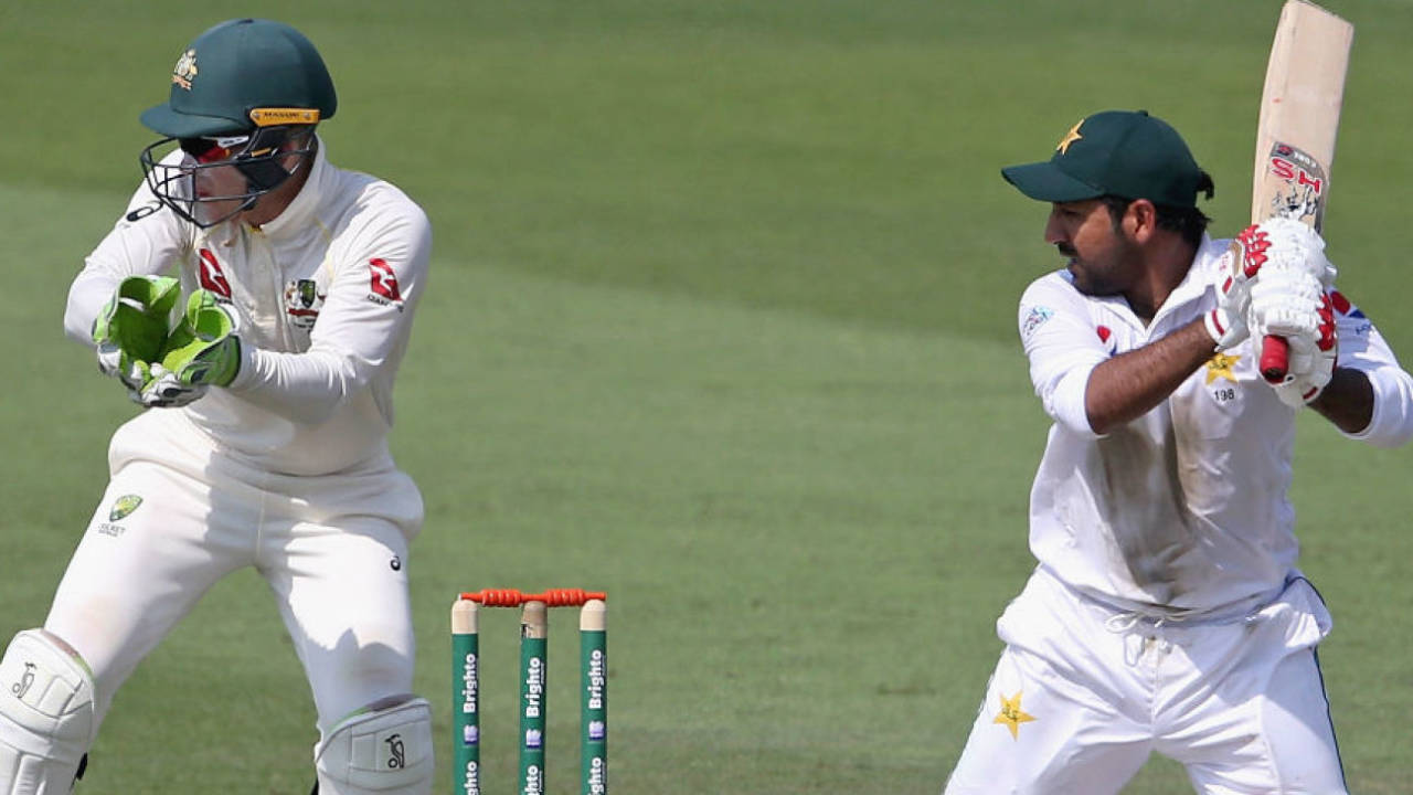 Sarfraz Ahmed played a typically industrious knock, Pakistan v Australia, 2nd Test, Abu Dhabi, 1st day, October 16, 2018