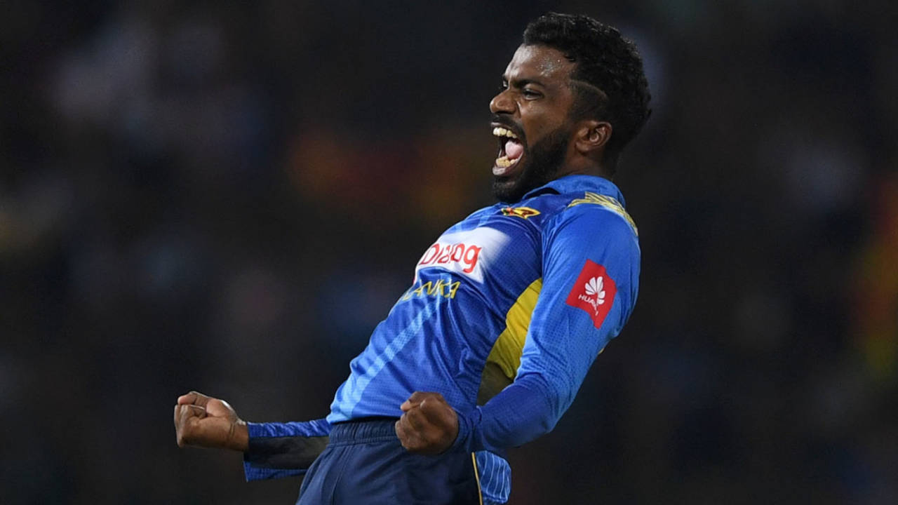 Amila Aponso claimed two wickets in an over, Sri Lanka v England, only T20I, October 27, 2018