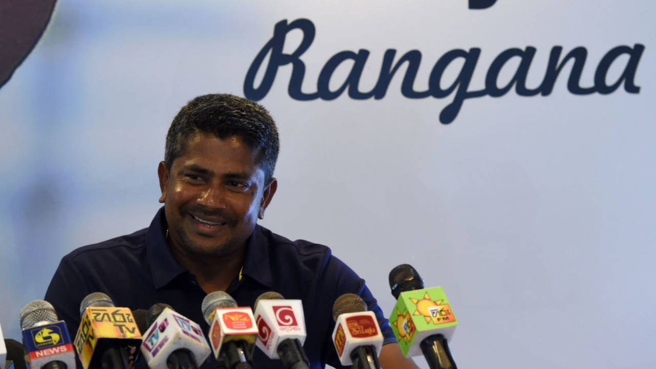 Rangana Herath at his final press conference before his farewell Test, Galle, November 5, 2018