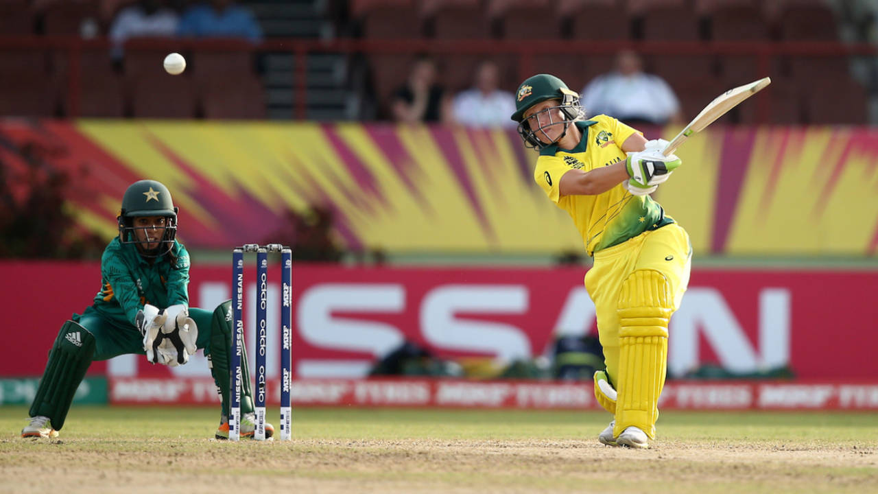 Alyssa Healy hits the ball through the off side&nbsp;&nbsp;&bull;&nbsp;&nbsp;International Cricket Council